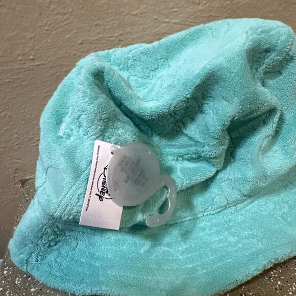Disney Parks Mickey Mouse & Friends Terry Cloth Towel Bucket Hat Teal NEW - Picture 2 of 3